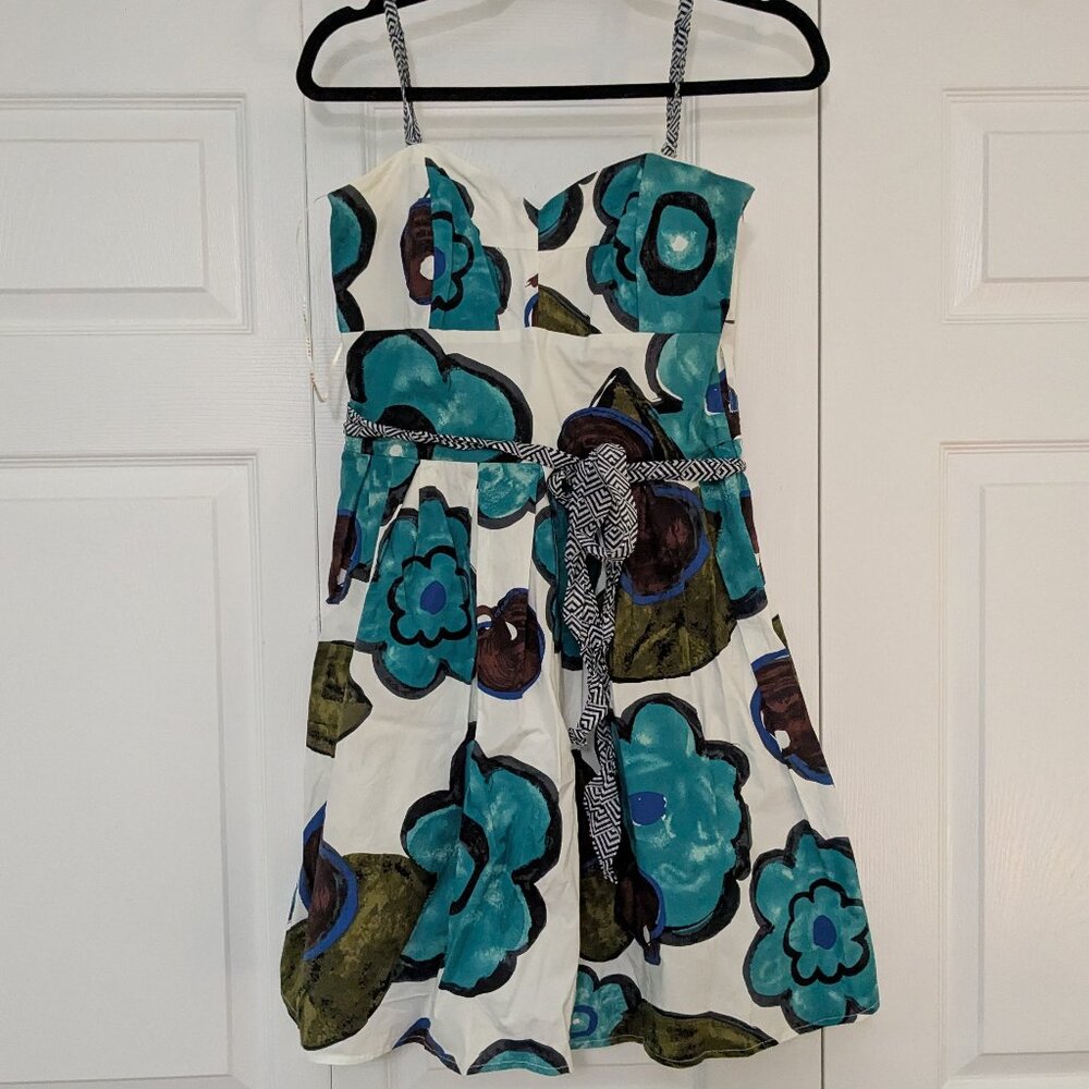 Large Flower Printed Dress